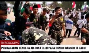 Banser Pembakar Bendera Bertuliskan Kalimat Tauhid Saat Ini Diamankan di Kodim 0611 Garut