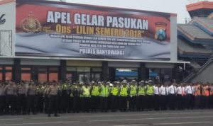 Kapolres Banyuwangi Pimpin Apel Pasukan Operasi Lilin Semeru 2018