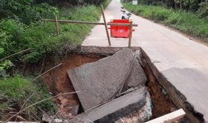 Akses Jalan Lintas Kabupaten Musi Banyuasin Terancam Putus