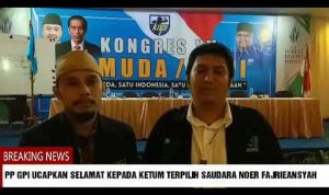 PP GPI Ucapkan Selamat Kepada Ketua Umum Terpilih, Noer Fajriansyah