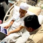 Prabowo Jenguk Ustad Arifin Ilham di RSCM