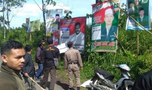 Ratusan APK dan BK Pemilu di Kabupaten Tegal Ditertibkan
