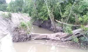 Proyek Normalisasi Sungai Sebagut Diduga Mangrak Ditinggal Pemborong