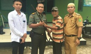 Koramil Babat Toman Terima 2 Pucuk Senjata Api Rakitan