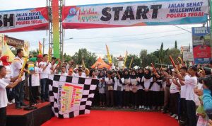 Danrem 071/Wk Hadiri Millennial Road Safety Festival Polres Tegal