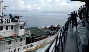 Kapal Perang Indonesia Ditabrak Dua Kapal Dinas Perikanan Vietnam