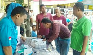 Supir Test Urine saat Polres Tapsel Razia Gabungan