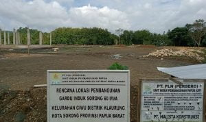 Pengerjaan Gardu Induk 60 MVA di Giwu Kota Sorong Mangkrak