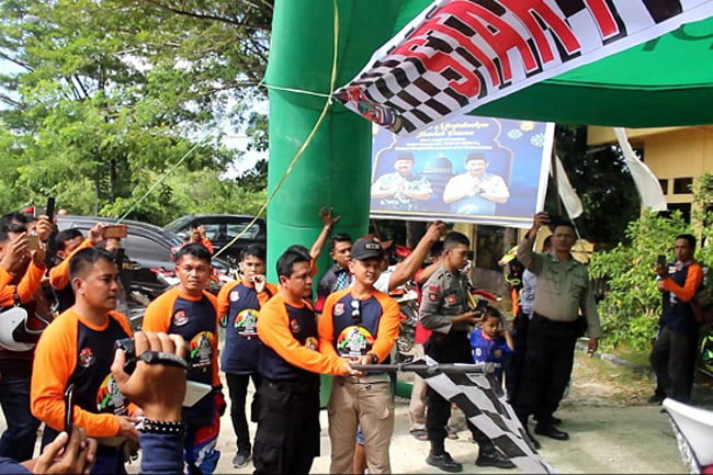 Kapolres Muna Lepas Ratusan Komunitas Motor Trail Dalam ODEW2B