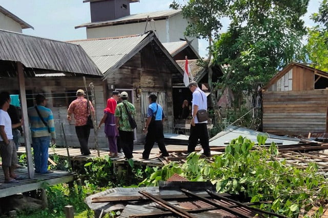 Puting Beliung Porak-porandakan Desa Mantangai Hulu Kapuas