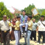 Gigih Satria Raih Medali Emas, Diarak Keliling ke SMAN 1 Abung Timur