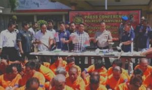 Sepekan Polresta Banyuwangi Amankan 44 Orang Penjudi