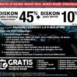 Hino Peduli Banjir, Cek Gratis dan Diskon Suku Cadang Up To 45 Persen