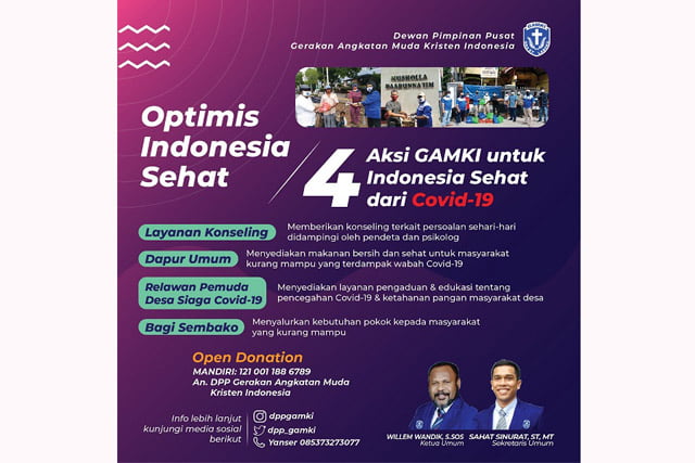 GAMKI Gelar Empat Aksi Solidaritas Untuk Indonesia Sehat Dari Covid-19