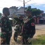 Danramil Katobu Lakukan Pemeriksaan Suhu Tubuh Seluruh Jajarannya