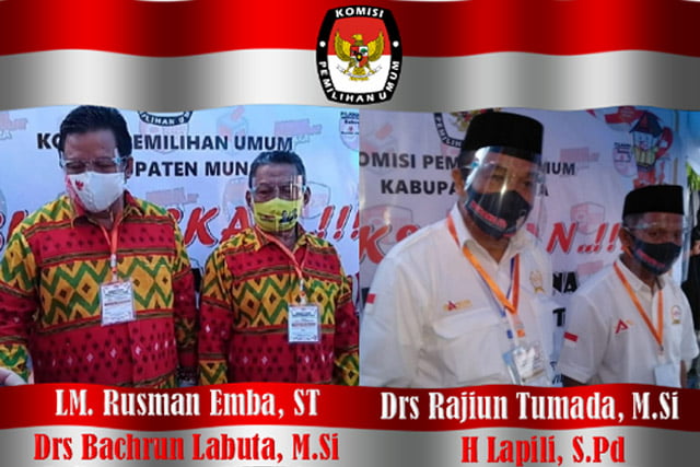 Dua Pasangan Bakal Calon Bupati Muna Resmi Mendaftar ke KPU