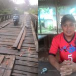 Jembatan Sungai Mangat Desa Manggala Pinoh Seletan Rusak Berat