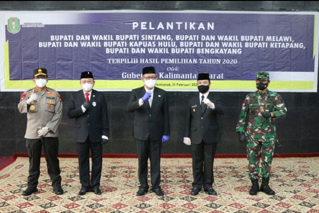 Gubernur Kalimantan Barat Lantik 5 Bupati