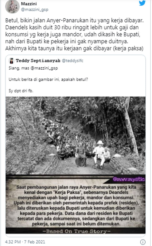 Jalan Anyer-Panarukan, Kerja Paksa Deandels Atau Dikorupsi?