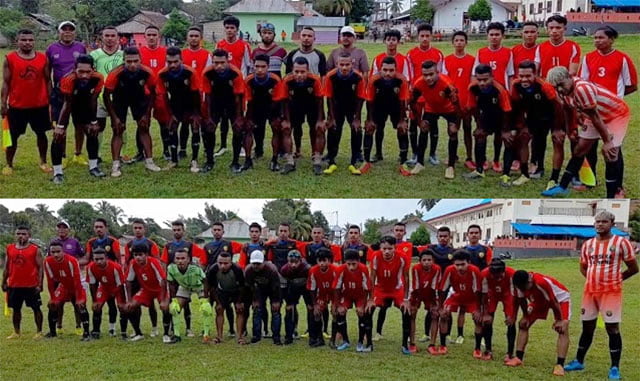Tim Sepakbola Karamat Jaya Tanding Persahabatan Dengan Tim Desa Lumoli