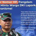 Sebar Nomor HP, Pangdam Jaya Minta Warga DKI Laporkan Premanisme
