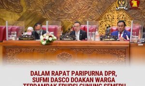 Sufmi Dasco Sampaikan Duka Mendalam Atas Musibah Erupsi Gunung Semeru